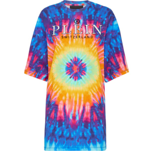 PHILIPP PLEIN T-Shirt Dress Short TIE DYE