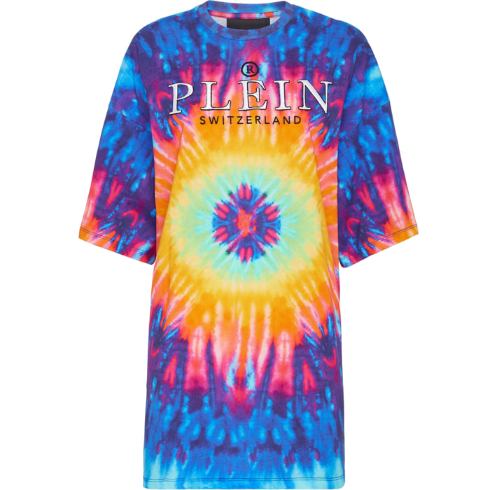 PHILIPP PLEIN T-Shirt Dress Short TIE DYE