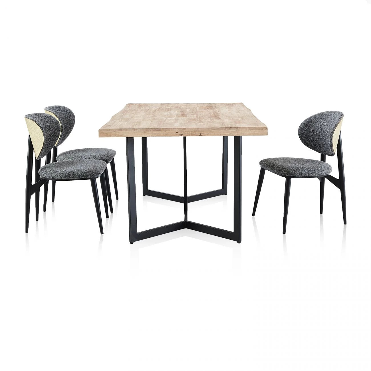Mesa de comedor Jokul 180 Negro - Roble