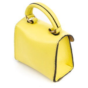 Annicco mini bolso de mano y bandolera mujer. Piel auténtica acabado Dollaro.