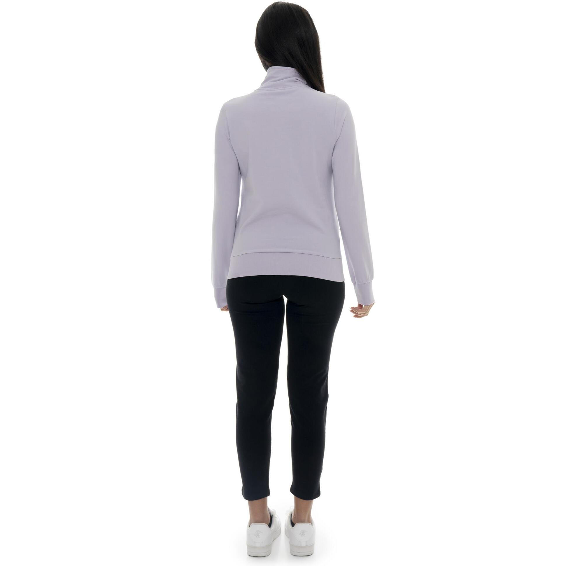 Chándal de algodón con cuello y cremallera para mujer Leone Summer Bright