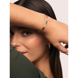 Bracciale Dye Dots Bruma Acciao Placcato Oro