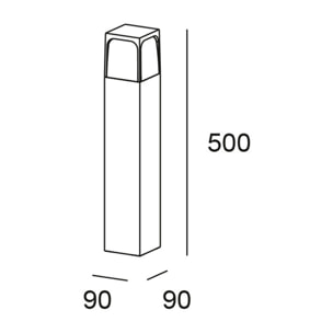 Forlight Veta baliza exterior negra para bombilla E27