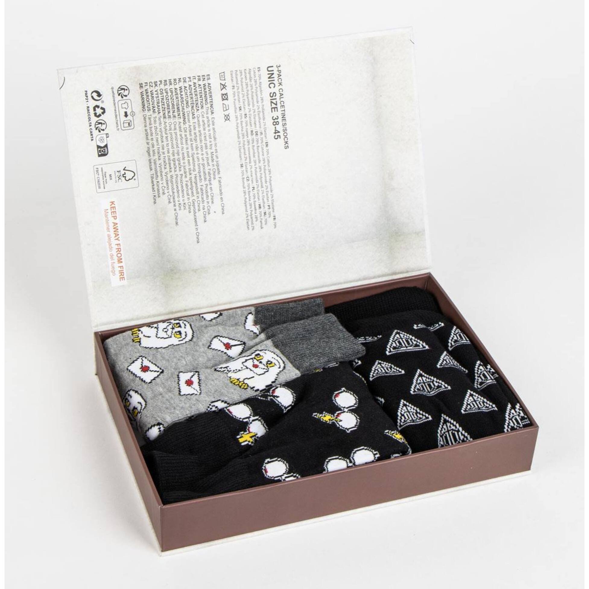Pack de 3 calcetines diseño harry potter