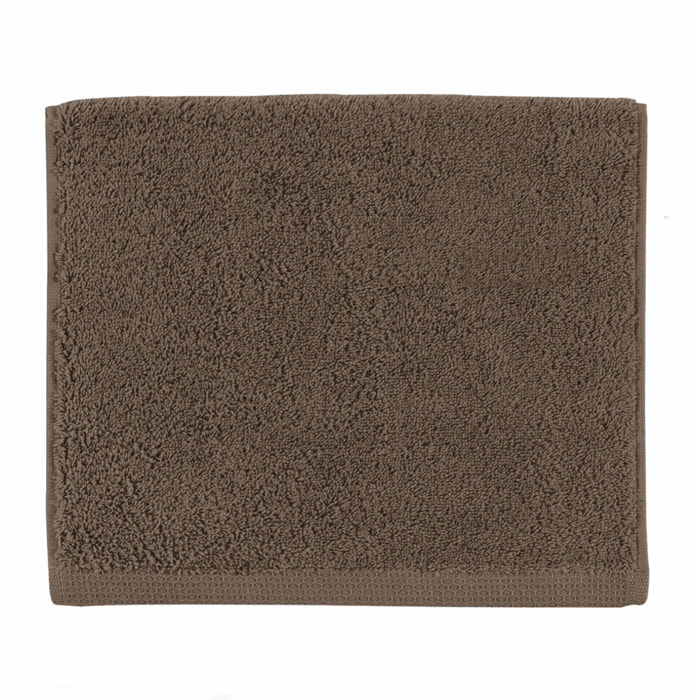Drap de bain uni en coton, AQUA, Marron Sarrazin