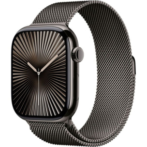 Montre connectée APPLE WATCH Serie 10 46mm Titane Ardoise S/M Cell