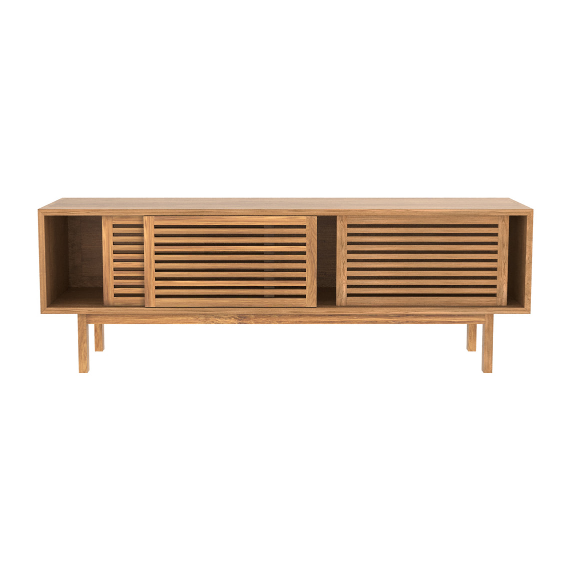 Meuble TV en bois de teck 140 cm - Bormes