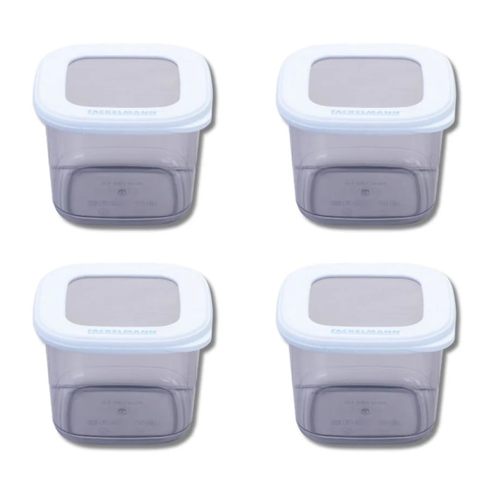 Lot de 4 Boîtes à Provisions Fackelmann Storage