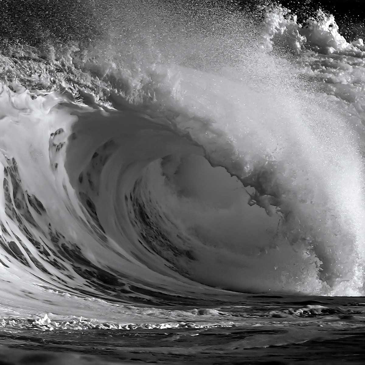 Tableau noir et blanc giant wave Toile imprimée