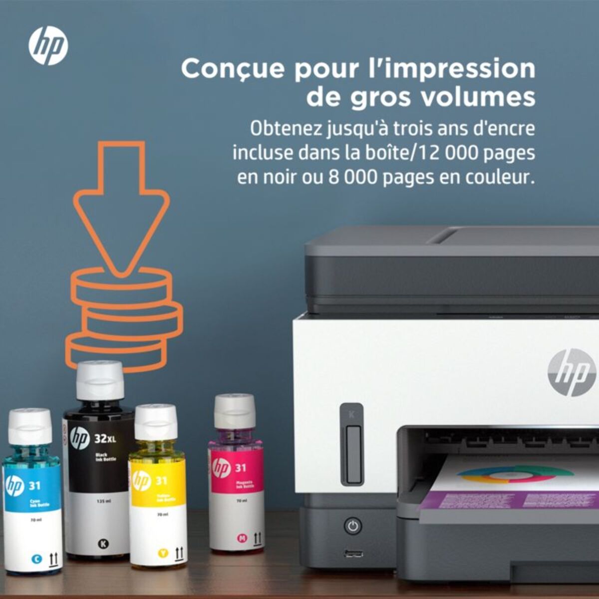Imprimante jet d'encre HP Smart Tank Plus 7605/7606