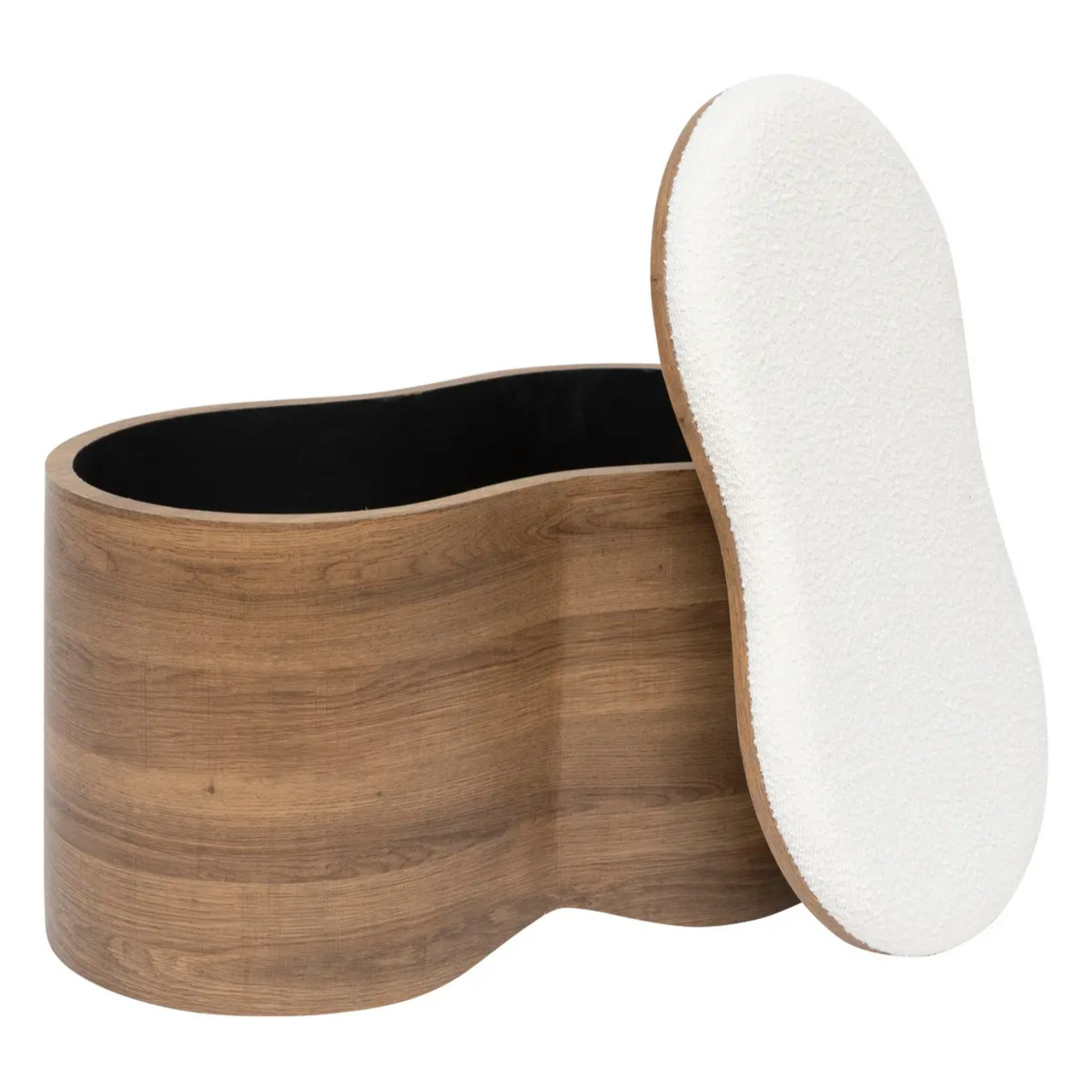 Coffre "Loe" bouclette caramel 72x45x40,5cm