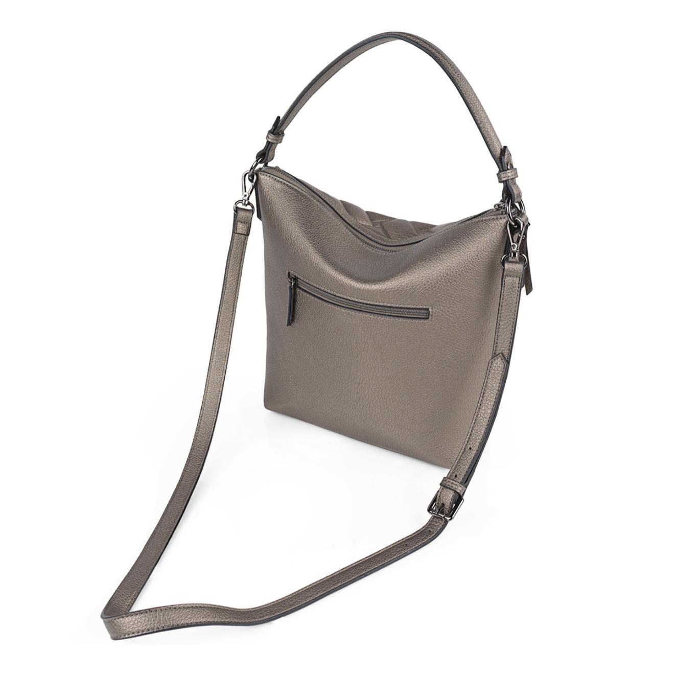 Bolso Hobo-Hombro Lois Dewey Plata Oscuro