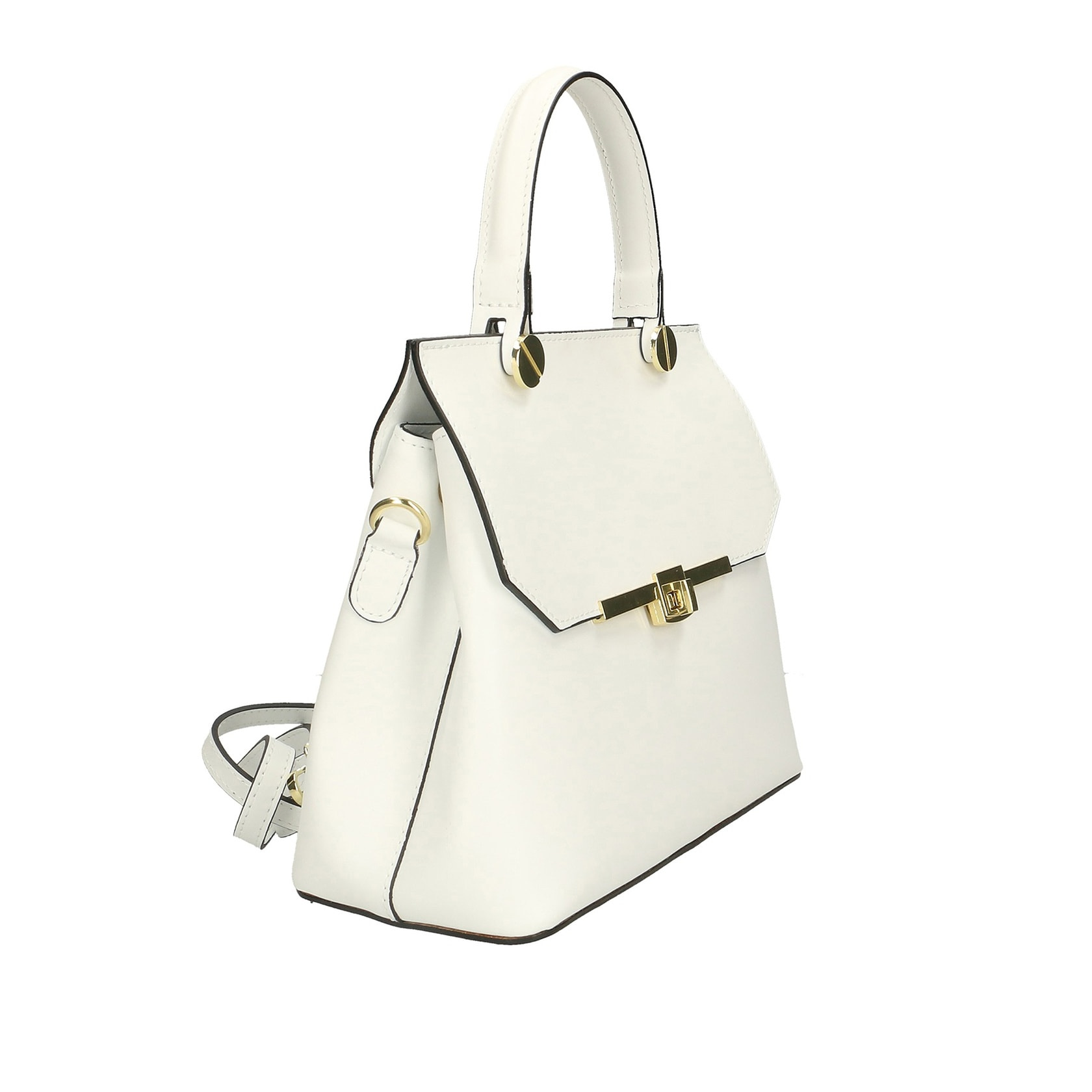 Borsa a mano da donna Made in Italy - Modello Lunaria - 100% pelle - 27.0 x 23.0 x 12.0 cm