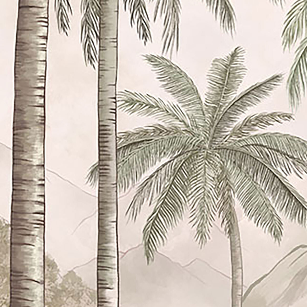Papier peint tropical Intissé
