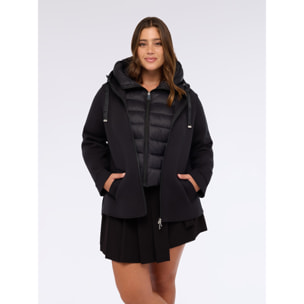 Fiorella Rubino - Chaqueta de neopreno con pechera extraíble - Negro
