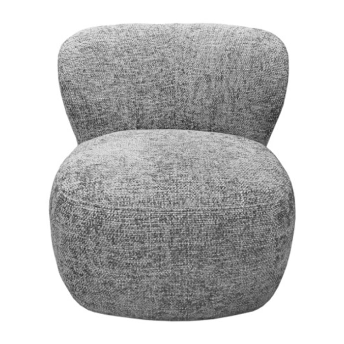 Fauteuil bas arrondi et enveloppant en tissu - 6 variations - BERRY