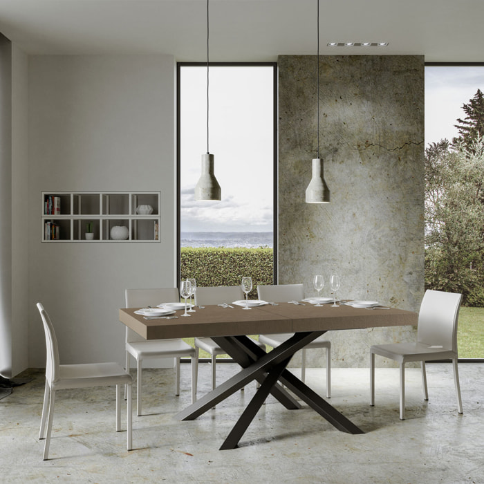 Tavolo allungabile 90x180/440 cm Volantis tortora gambe antracite