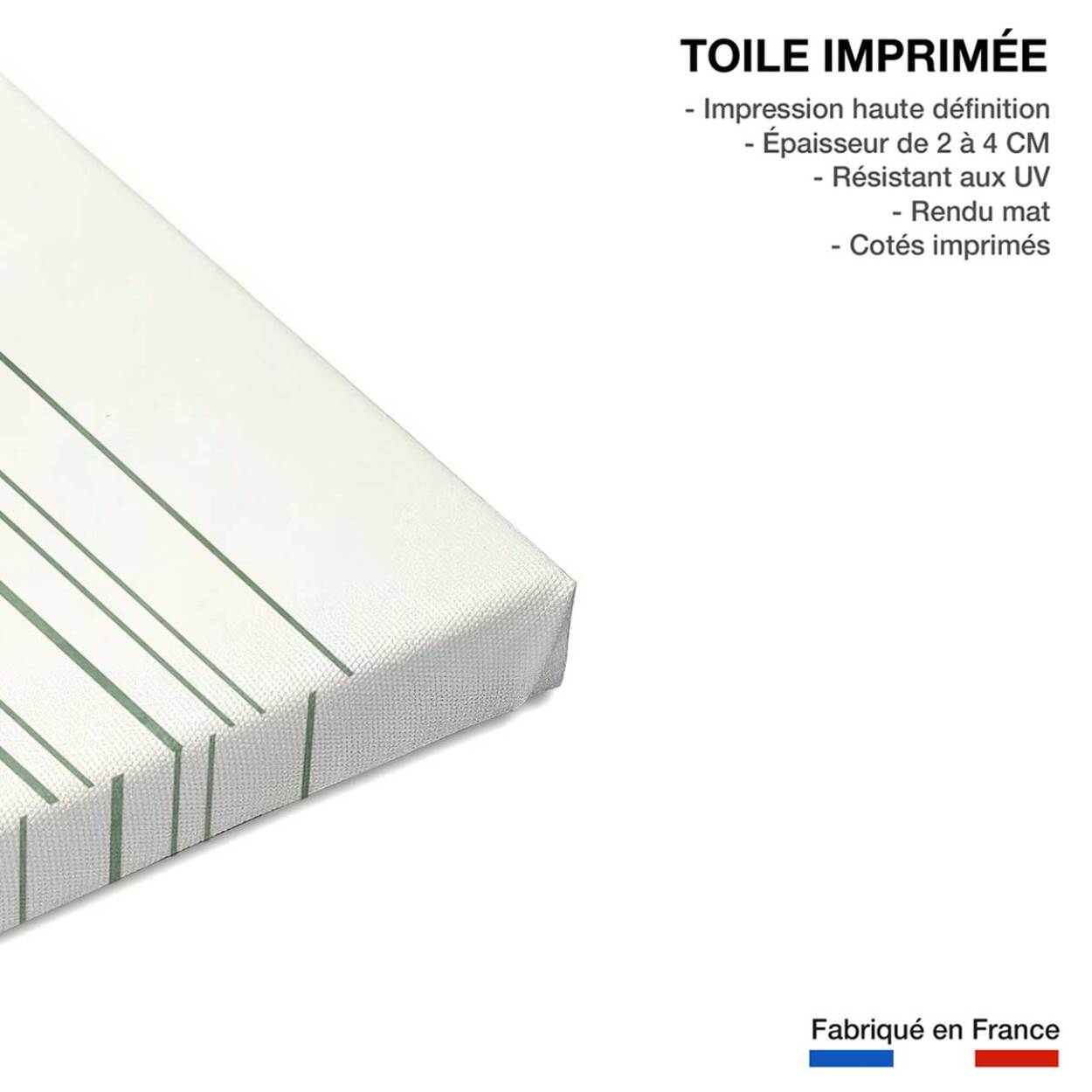 Tableau fleurs d'eau dorées Toile imprimée