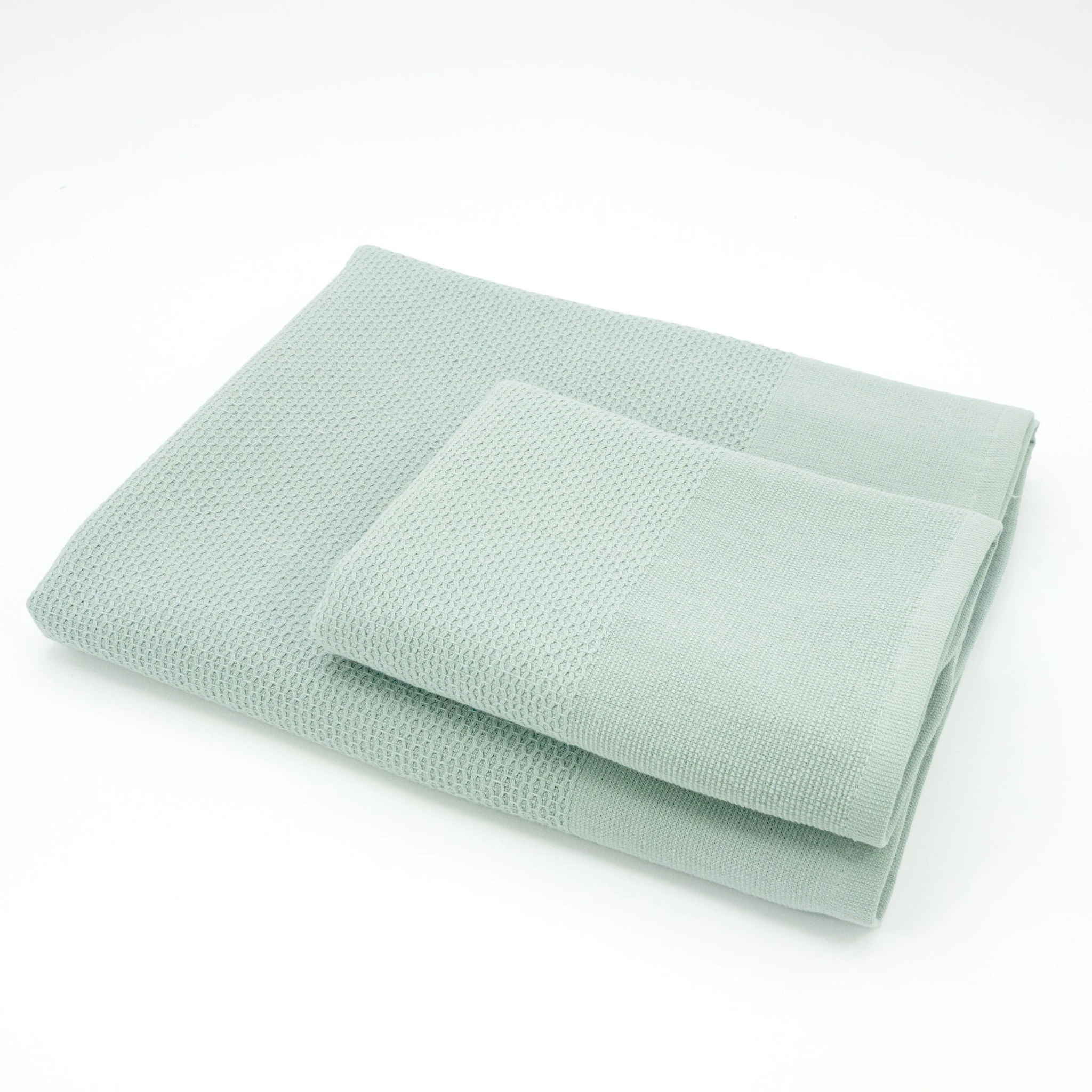 Serviette de toilette - Waffle Sauge - 355g/m²