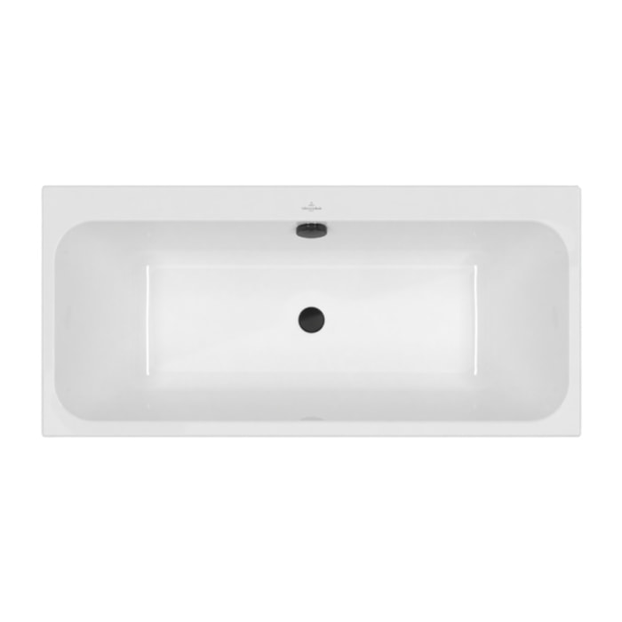Baignoire droite 150 x 70 VILLEROY & BOCH Architectura + Vidage de baignoire WIRQUIN noir