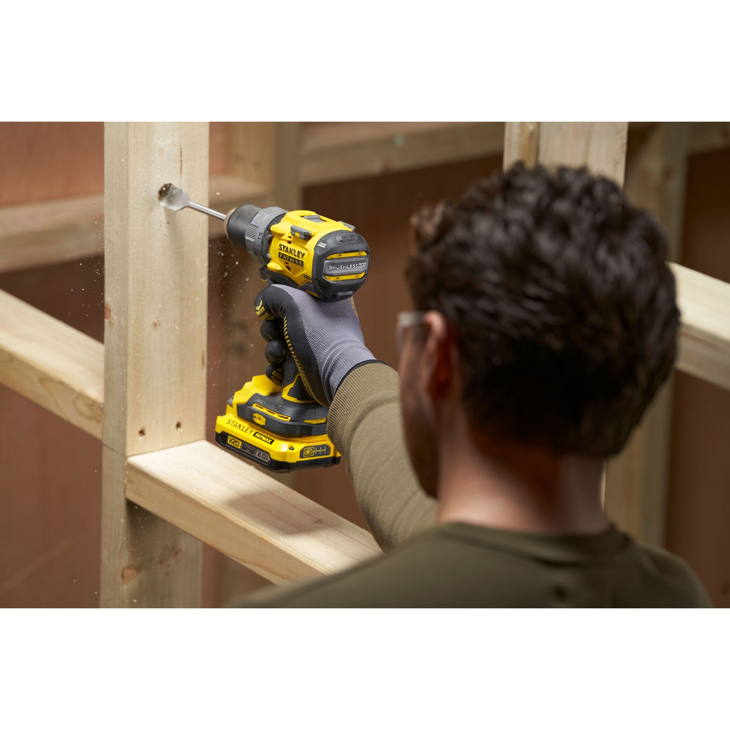 Perceuse Visseuse 80 Nm Brushless 18V, 2 Batteries 2Ah, STANLEY FATMAX V20