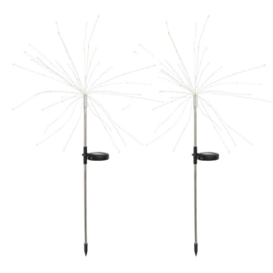 2 balises solaires à planter FIREWORKS SPIKE H97cm