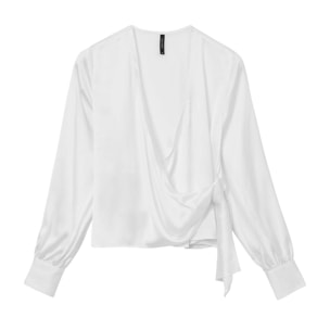 Blusa incrociata con fusciacca