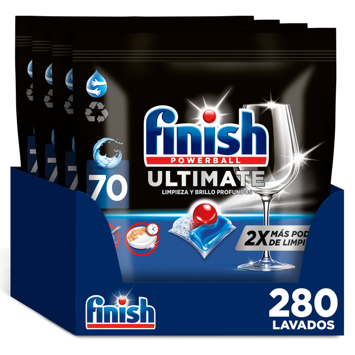 Finish Ultimate 280 Pastillas para lavavajillas (4x70 pastillas)