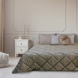 TRAPUNTA INVERNALE MATRIMONIALE IN VELLUTO TORTORA PRODOTTO ITALIANO