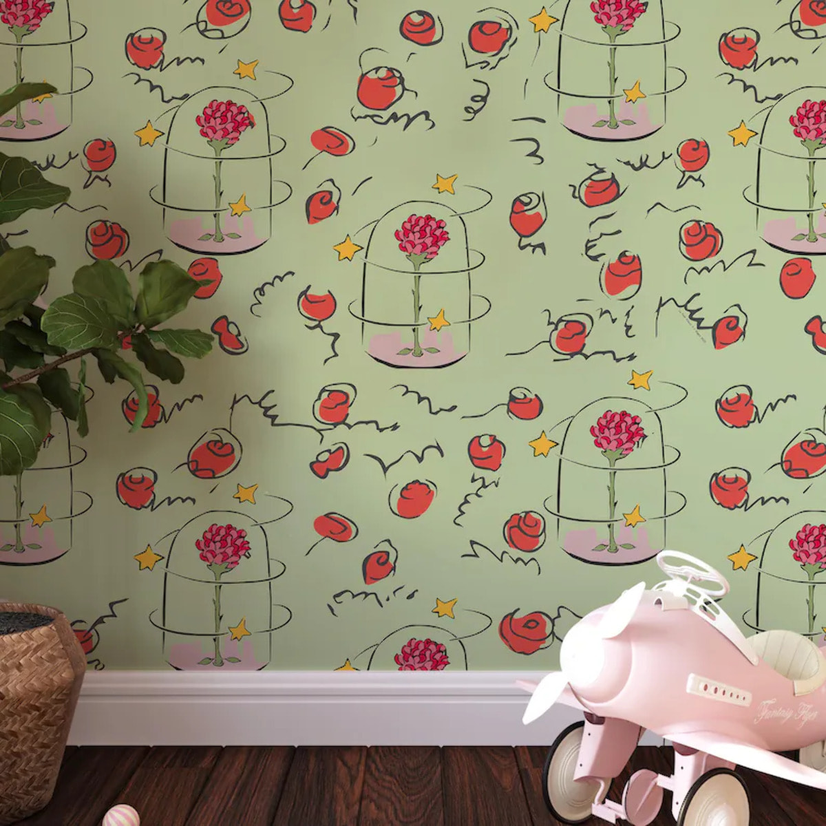 Carta da Parati Ufficiale Il Piccolo Principe Rosa Protezione Libertà