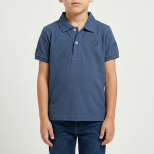 Polo basic con logo ricamato