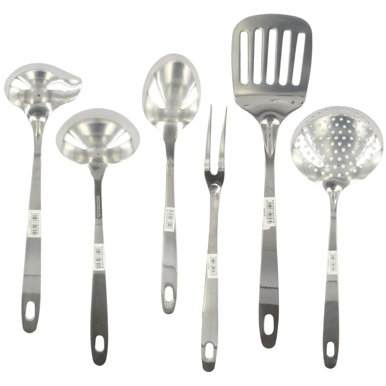 Ensemble ustensiles de cuisine 6 pièces inox Fackelmann Oxford