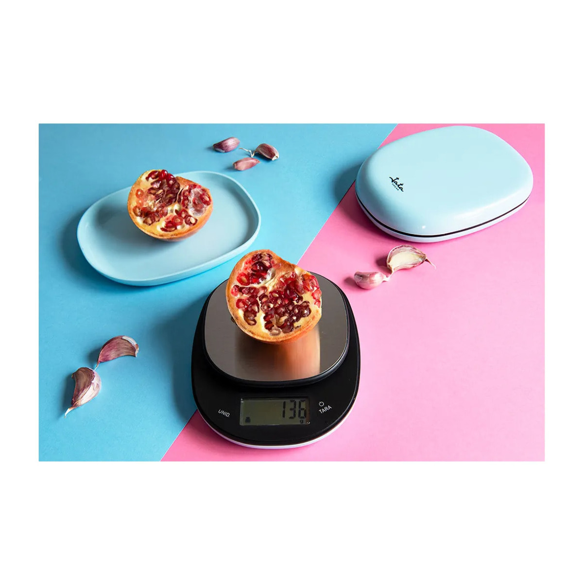 Báscula de cocina JATA HBAL1202 hasta 5 kg. Alta precisión. Superficie acero inoxidable