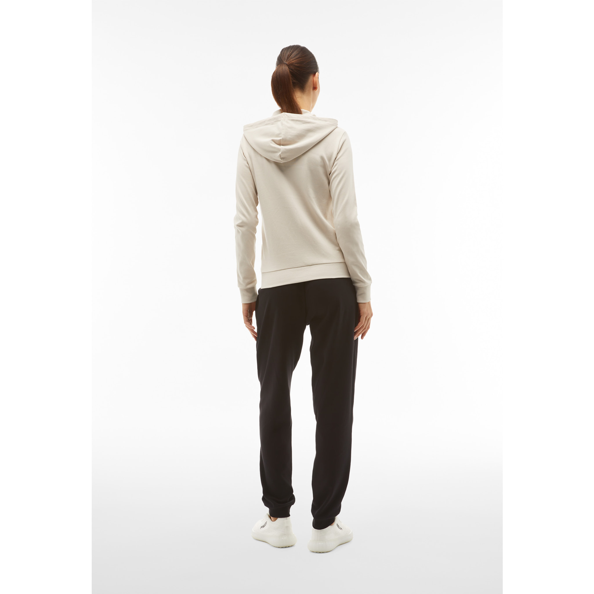 Tuta sportiva in interlock con felpa cappuccio e zip