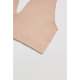 Reggiseno imbottito senza ferretto beige