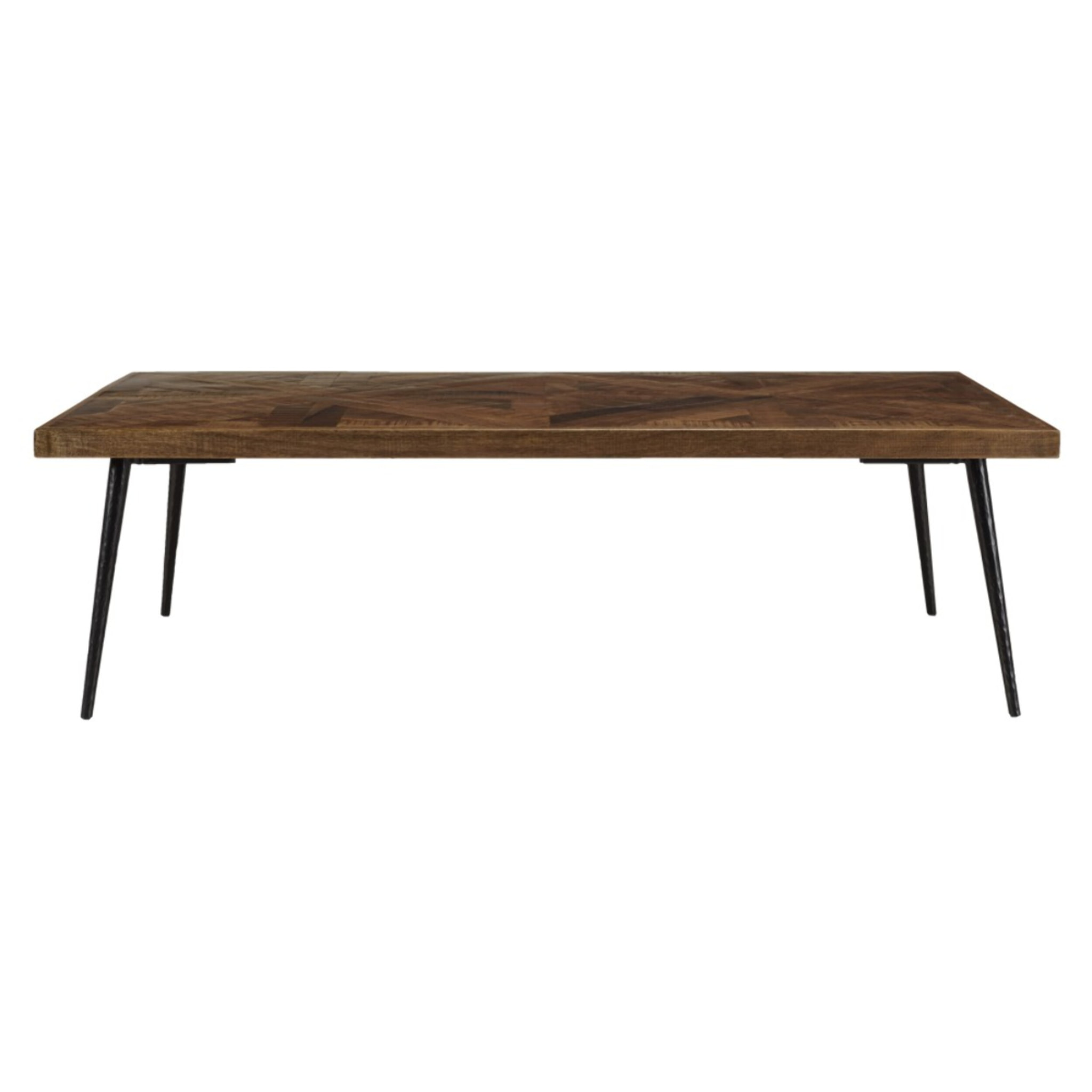 KIARA - Table basse rect. 135x70cm bois recyclé pieds métal