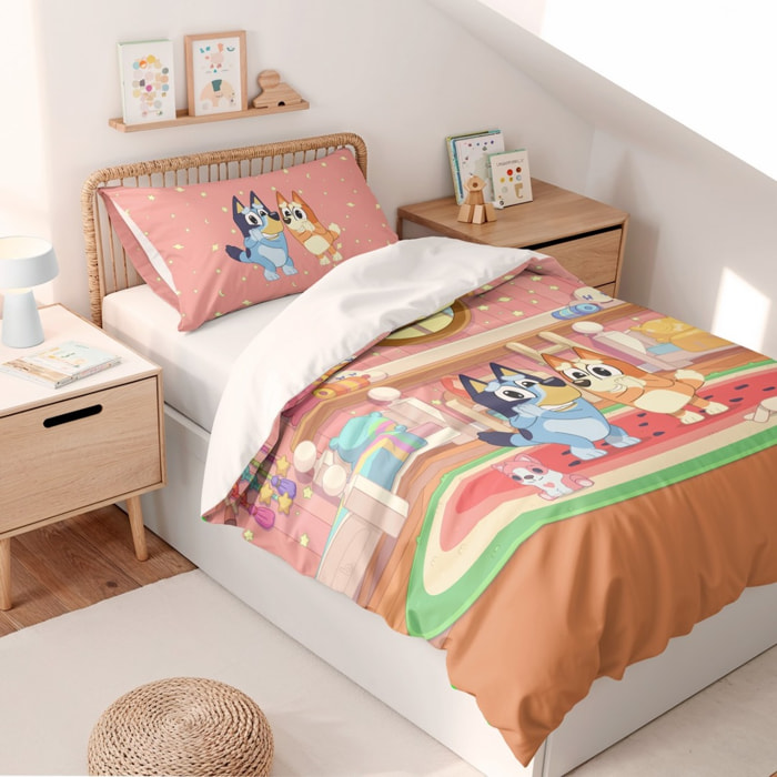 Funda nordica BLUEY + funda almohada 45x110