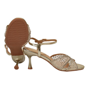 Sandali con strass - tacco 8,0 cm