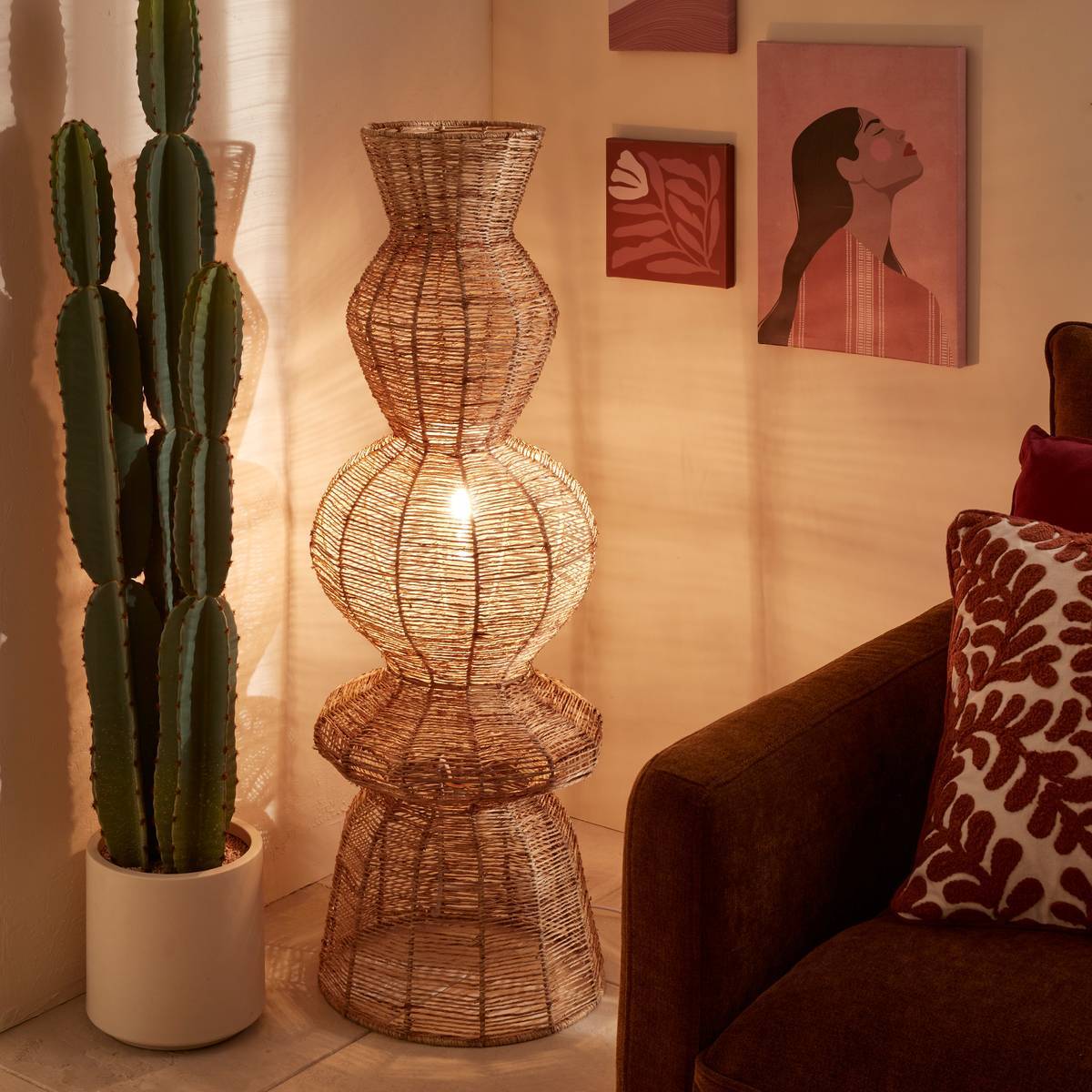 Lampadaire Titus beige H109cm