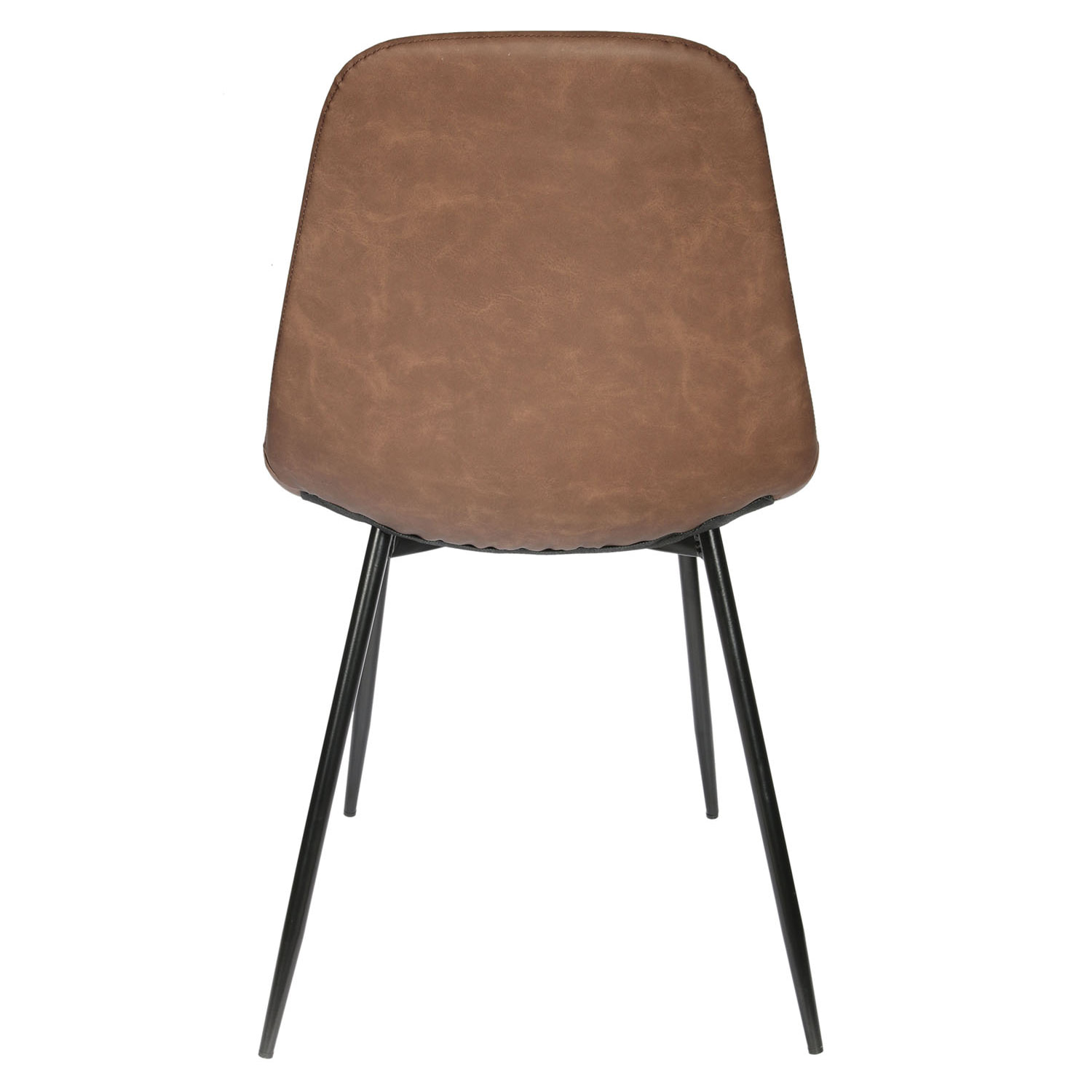 Chaise Pu Amber Marron - Lot De 4