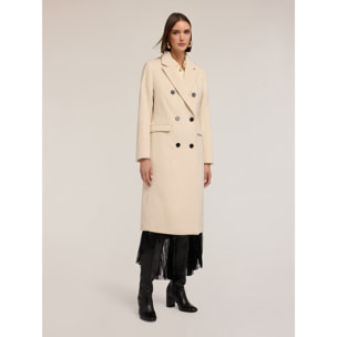 Motivi - Cappotto doppiopetto in drap misto lana - Beige