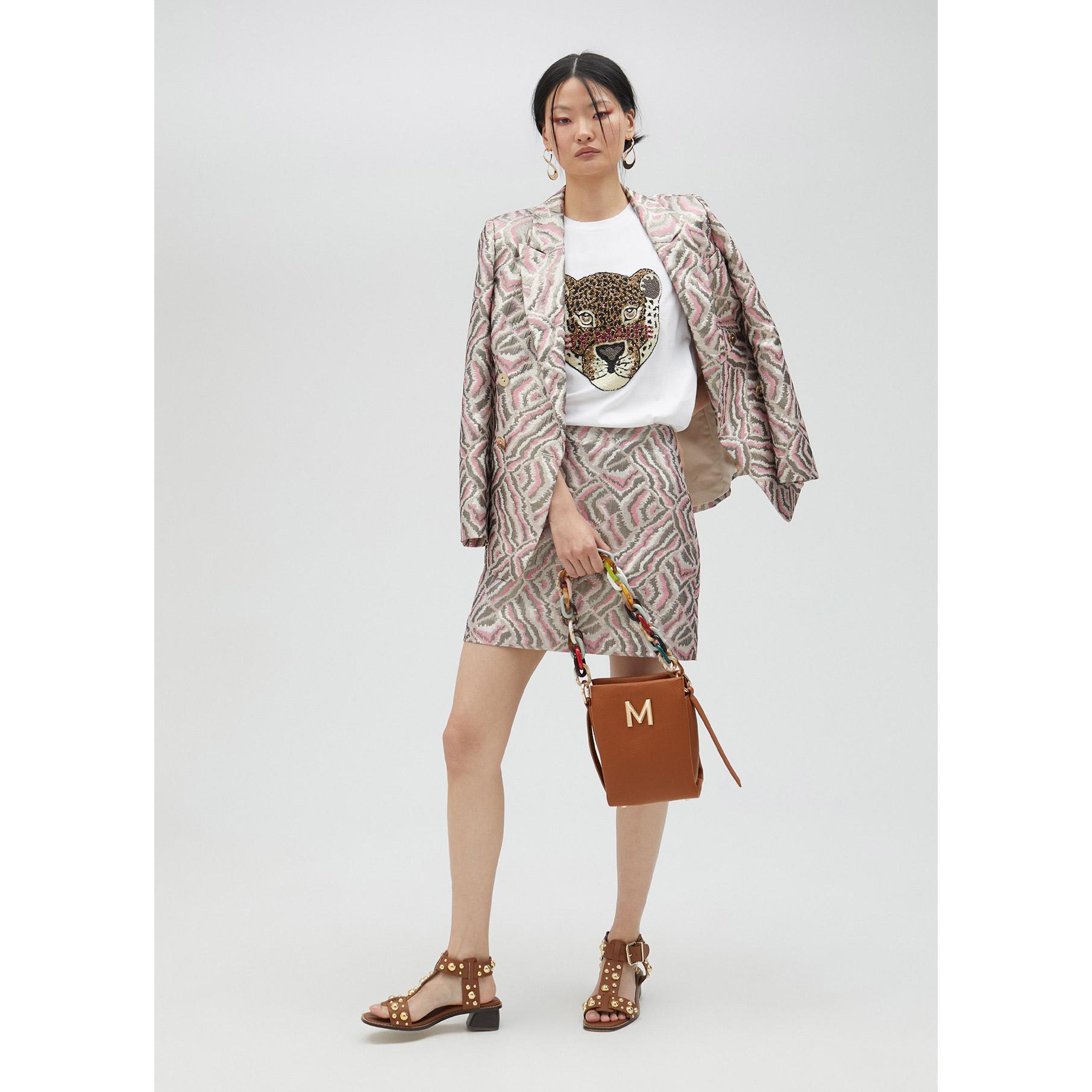 Maglietta leone con strass