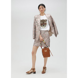 Maglietta leone con strass