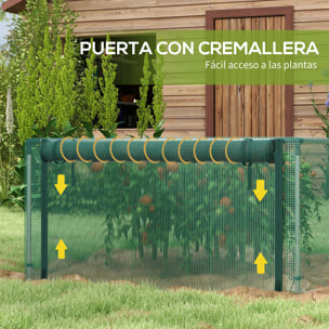 Jaula de Cultivo Jaula de Protección con Soportes de Acero Puerta con Cremallera para Proteger las Plantas Flores en Patio Jardín Terraza 125x125x62,5 cm Verde