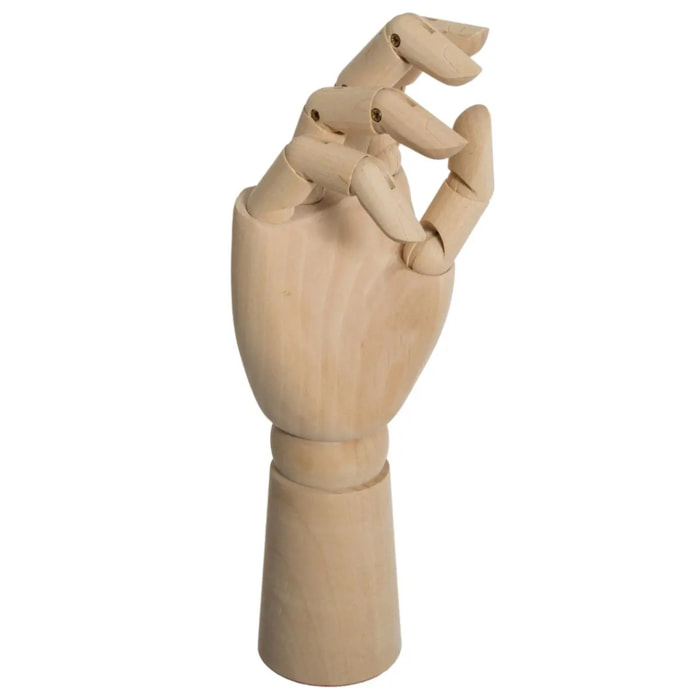 Main déco "Rayan" bois beige 9x30cm