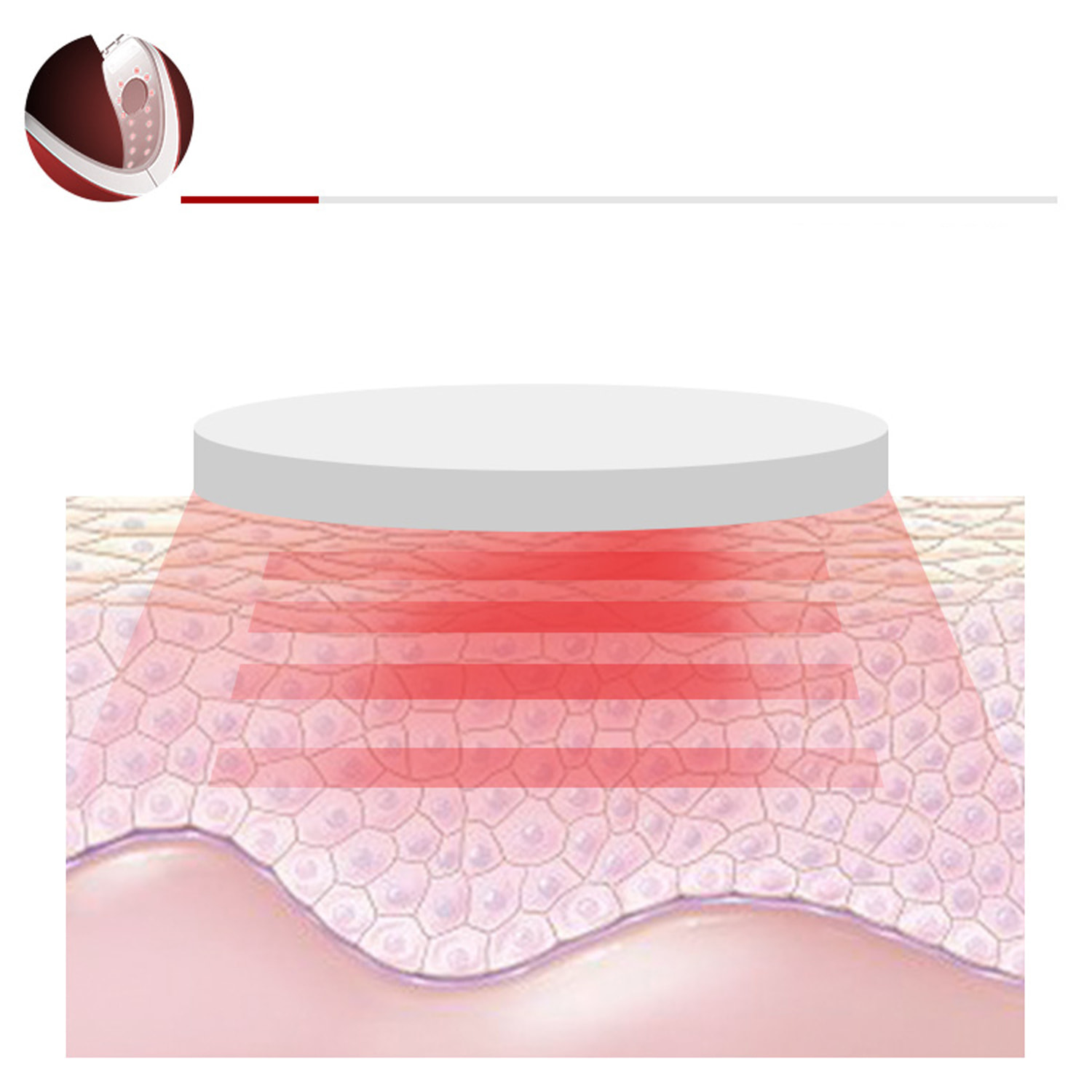 Cinturón facial de electroestimulación, con tratamiento de luz LED, vibración, EMS y terapia magnética de baja frecuencia. Con mando a distancia.