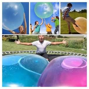 Bubble Ball gigante. Hinchable con agua o aire, 120cm.