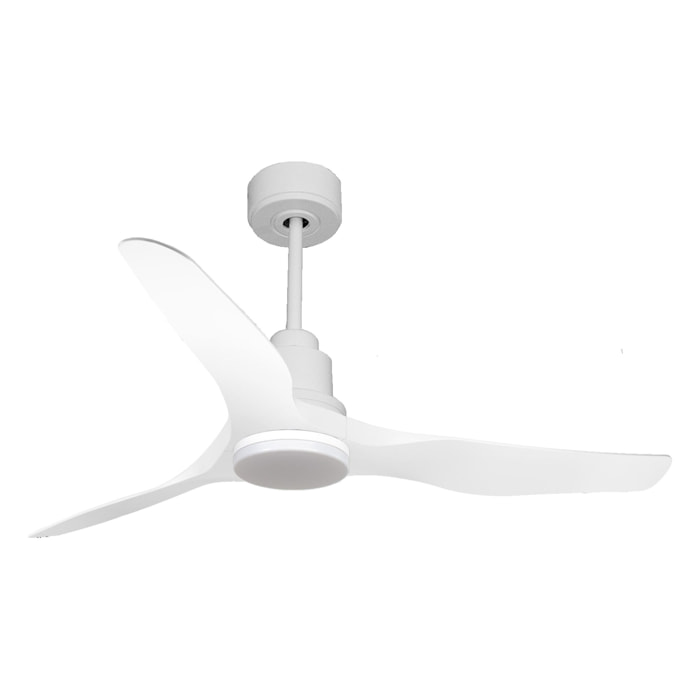 Ventilateur de plafond Réversible  Thermostat Dimmable Wifi Moteur à courant continu Toits en pente Télécommande Lumière à trois tons Adaptateur 2/3 Lames