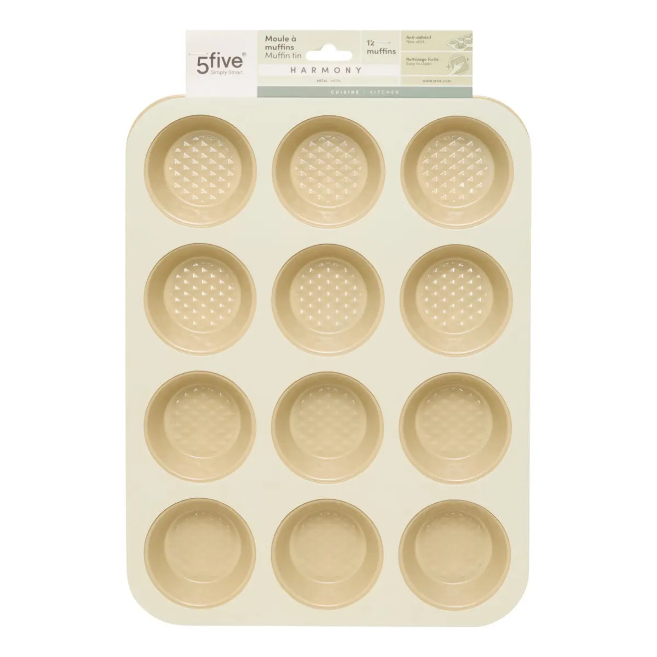 Moule à muffins Harmony 12 muffins 35x27cm noir