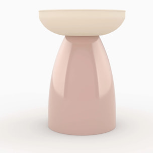 Table d'appoint ronde en métal rose D40 cm - Colette